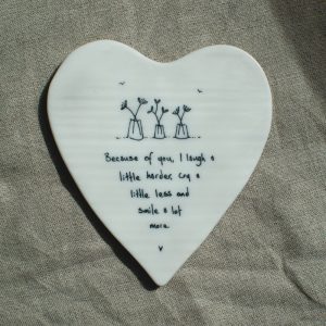 148  Heart coaster-Because of you